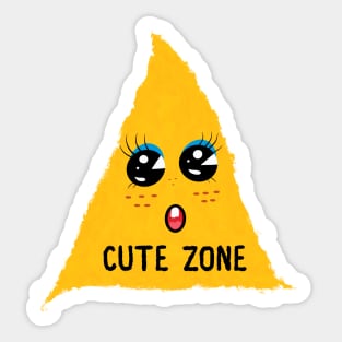 Cute zone sign Sticker